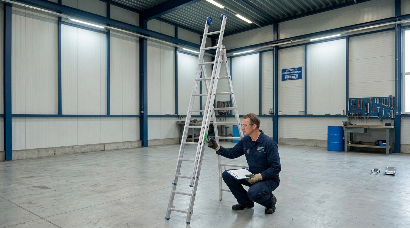 Man keurt ladders