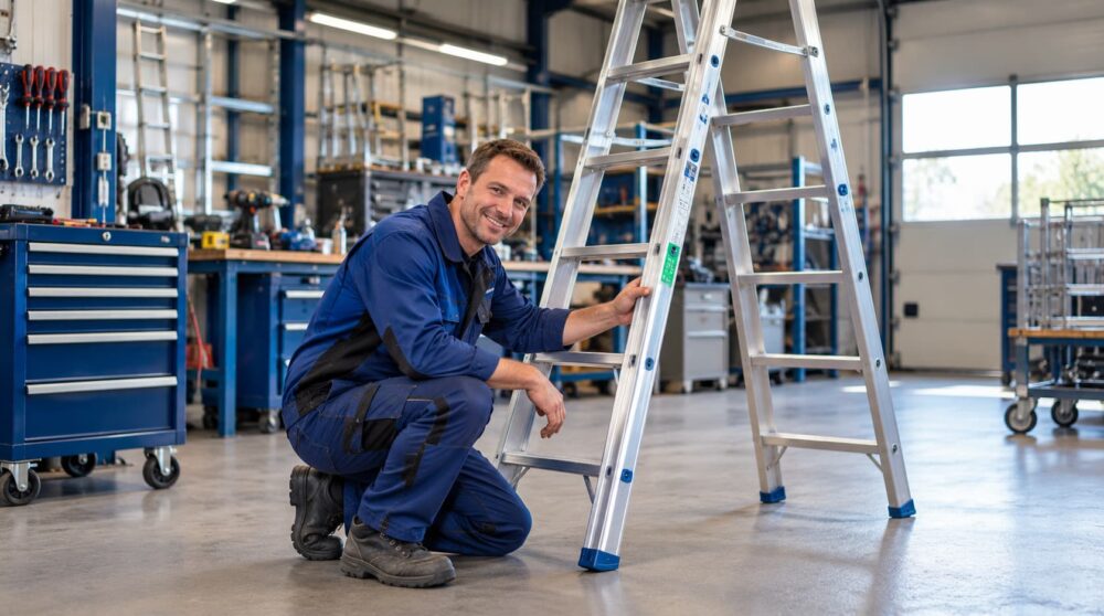 Gl ladders in industriële werkplaats
